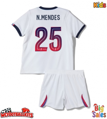 Paris Saint-Germain Nuno Mendes #25 Replica Away Stadium Kit for Kids 2026-27 Short Sleeve (+ pants)